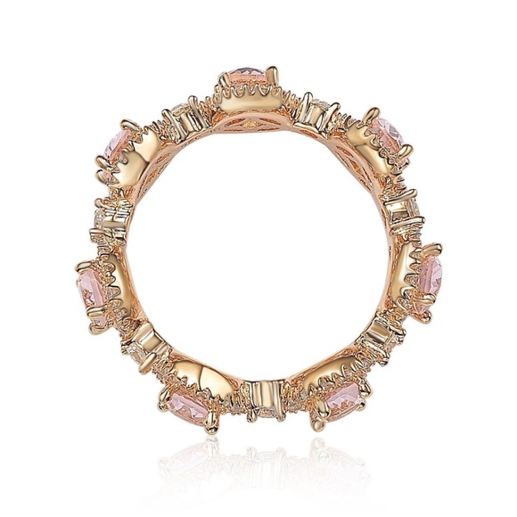 Suzy Levian Pink CZ & 14k Rose Gold-Plated Ring - Picture 5 of 12